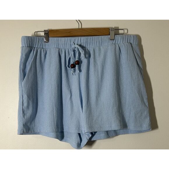 No Boundaries Textured Cami & Short Set 2 Piece Womens Size XL Freshwater Blue - Picture 9 of 14